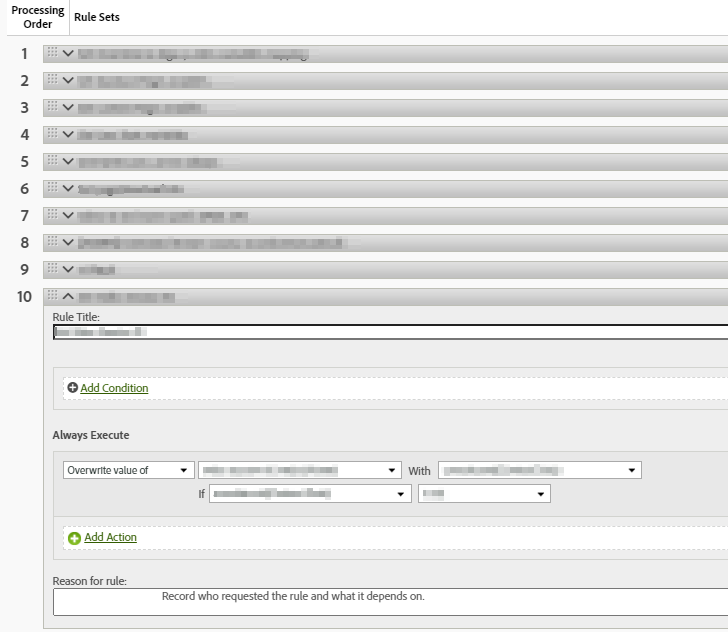 Analystadmin Adobe Analytics Processing Rules Clunky