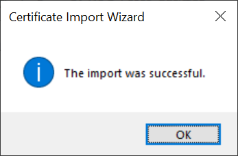 Charles The Certificate Import Was Succesful