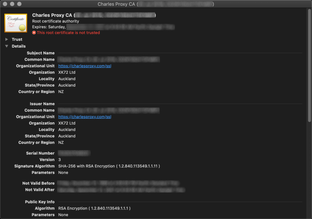 MacOS Apple Keychain Install Charles Root Certificate Part 3