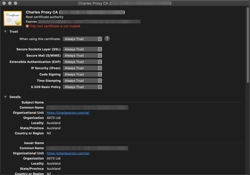 MacOs Apple Keychain Install Charles Root Certificate Part 5 Always Trust