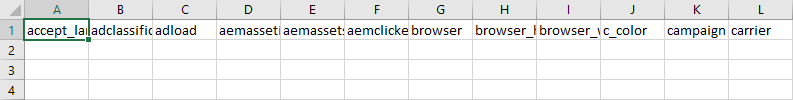 Adobe Analtyics Data Feeds Column Headers